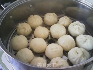 萝卜干肉馅包的做法步骤：12