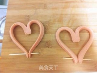 心形火腿煎蛋的做法步骤：3