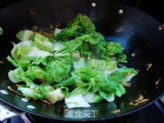 野生虾皮炒白菜的做法步骤：6