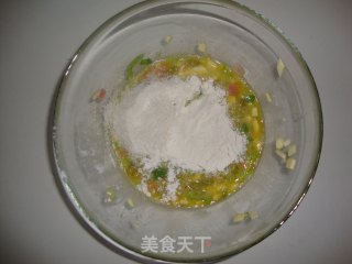 美味美丽蔬菜鸡蛋饼的做法步骤：3