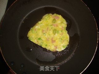 美味美丽蔬菜鸡蛋饼的做法步骤：7
