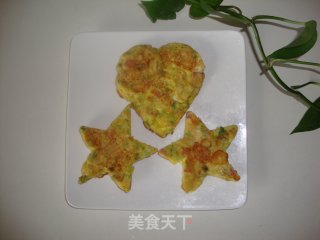 美味美丽蔬菜鸡蛋饼的做法步骤：8