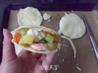 猕猴桃海鲜口袋饼的做法步骤：8