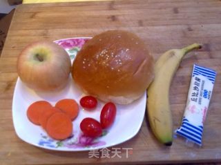 水果汉堡的做法步骤：1