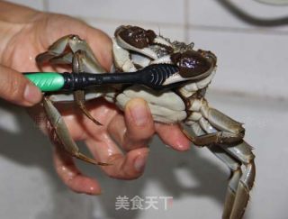 紫苏清蒸蟹的做法步骤：1