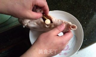 山药白果烩肚条的做法步骤：5
