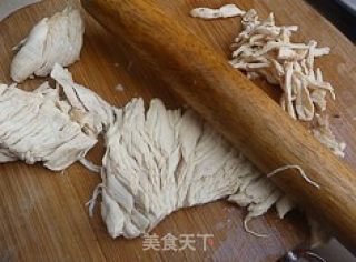姜香笋拌鸡丝的做法步骤：4