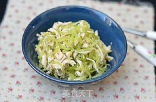 姜香笋拌鸡丝的做法步骤：8