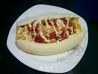 沙拉香蕉船的做法步骤：4