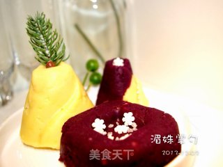 紫金山落雪--极致香浓的紫薯、山芋【双色芋泥】的做法步骤：7