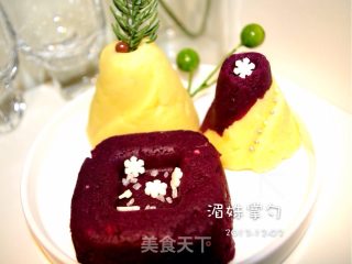 紫金山落雪--极致香浓的紫薯、山芋【双色芋泥】的做法步骤：8
