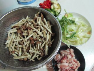 干锅茶树菇的做法步骤：1