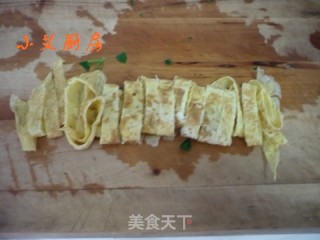 菠菜蛋皮拌粉丝的做法步骤：6