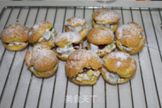 丘比水果沙拉泡芙的做法步骤：20