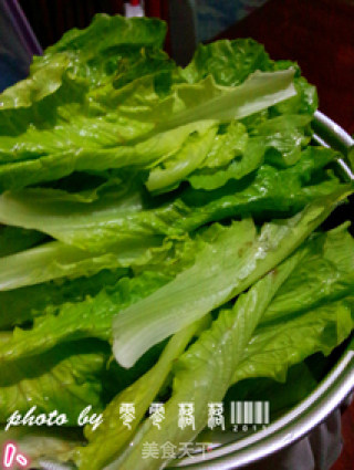 芝麻酱拌生菜的做法步骤：1