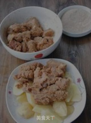 花生粉蒸排骨的做法步骤：5