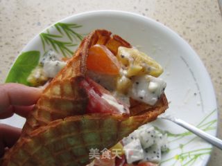 脆皮水果沙拉卷的做法步骤：15