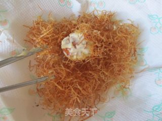 金丝绣球（土豆丝红萝卜肉丸）的做法步骤：12