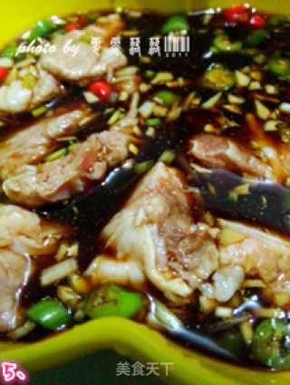 豆豉青笋蒸排骨的做法步骤：5