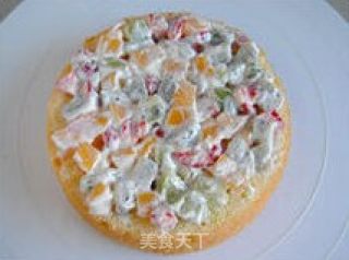[海苔肉松蛋糕] --- 香甜沙拉装饰蛋糕的做法步骤：8