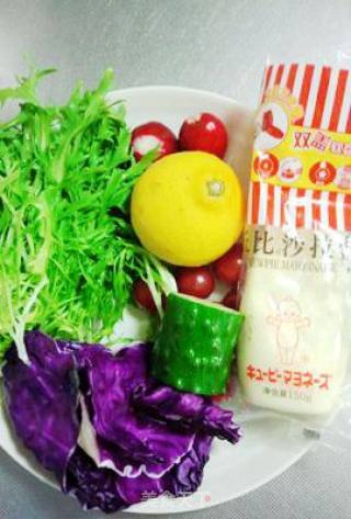 缤纷蔬菜沙拉的做法步骤：1