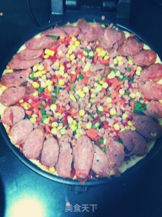 pizza 披萨 电饼铛的做法步骤：8