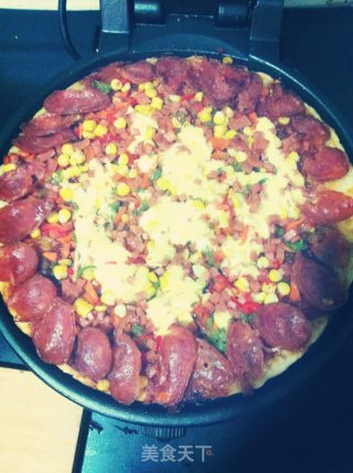 pizza 披萨 电饼铛的做法步骤：9