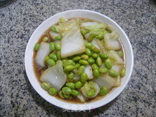 蚝油毛豆大白菜的做法步骤：12