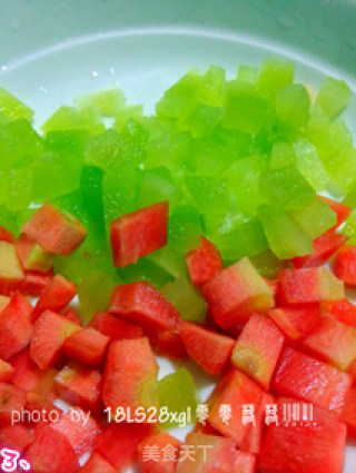 青笋萝卜炒黄豆的做法步骤：3