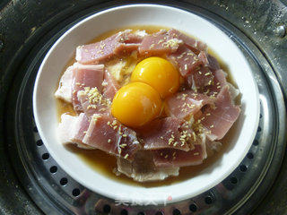 鸡蛋蒸双肉的做法步骤：9