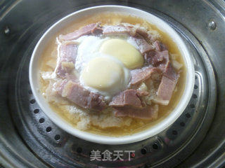 鸡蛋蒸双肉的做法步骤：11