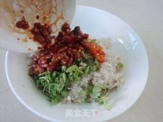 水豆豉拌芭蕉心的做法步骤：7