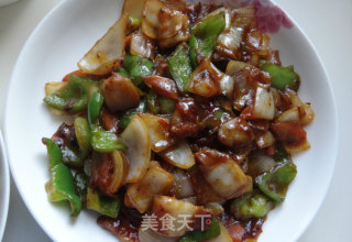 洋葱尖椒炒肉的做法步骤：11