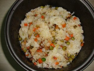 干蒸腊肉糯米烧卖的做法步骤：1