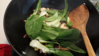 香菇油菜的做法步骤：7