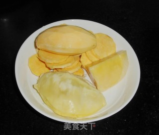 芝士榴莲焗红薯的做法步骤：1