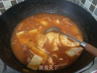 西红柿汁干豆腐炖牛腩的做法步骤：7