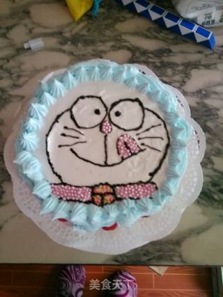 叮当猫生日蛋糕的做法步骤：14