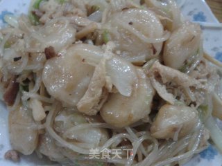 肉炒糯米园的做法步骤：4