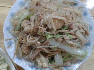 肉炒糯米园的做法步骤：5