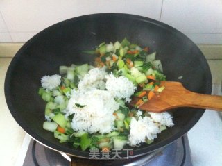 菜炒饭的做法步骤：5