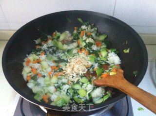 菜炒饭的做法步骤：6