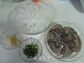鲜虾萝卜丝的做法步骤：3