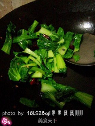 炝炒小青菜——快手健康菜的做法步骤：4