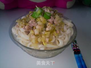 酸菜肉末打卤面的做法步骤：6