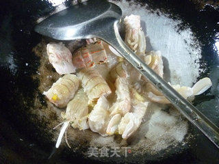 咖喱虾蛄花菜的做法步骤：4