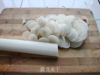 肉末炒芭蕉心的做法步骤：1