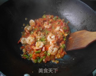 番茄鲜虾意大利面的做法步骤：9