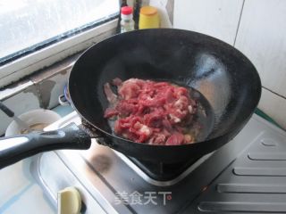 爆炒香香牛肉柳的做法步骤：3
