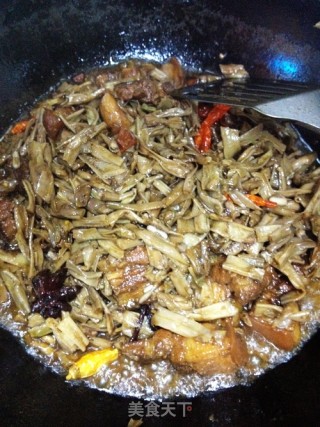 干豇豆烧肉的做法步骤：4